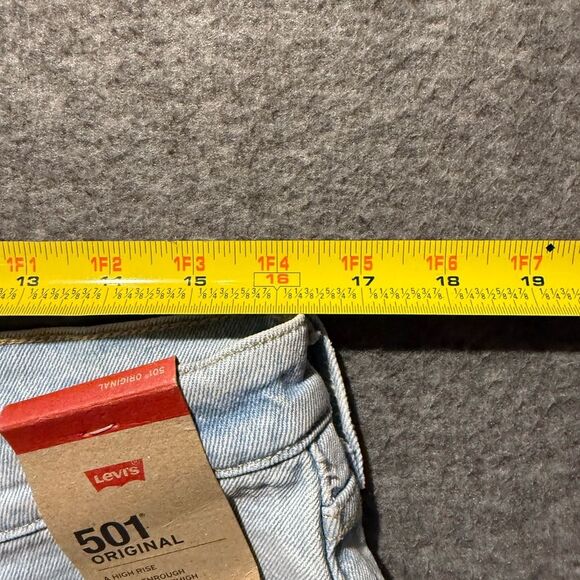 Levis 501 jeans womens 33x30 blue High Rise Straight Leg button fly stretch NWT - Picture 13 of 16